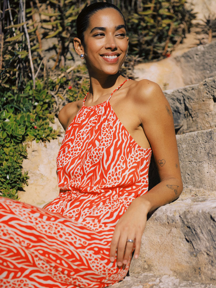 B Young ByMmjoella Slip Dress Orange