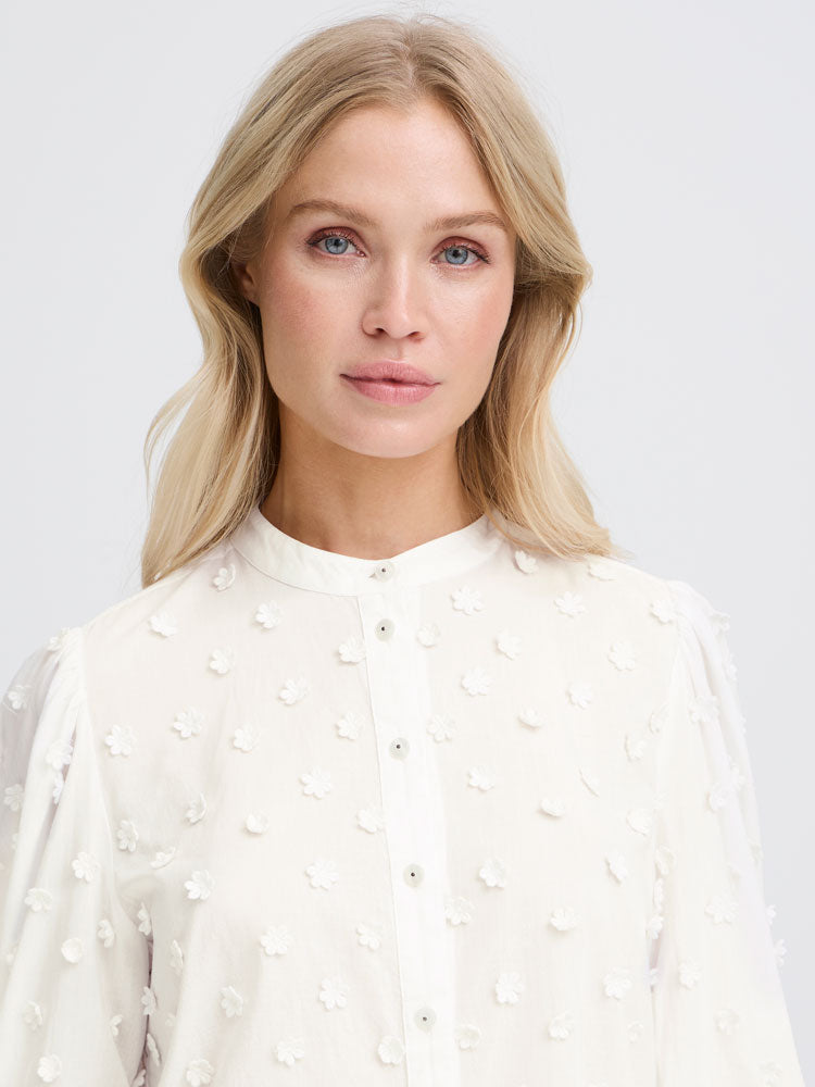 B Young ByIsabeau Flower Shirt Marshmallow