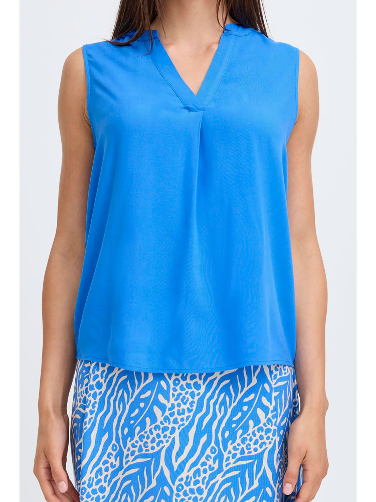 B Young ByMmjoella Short Sleeve Top Nebulas Blue