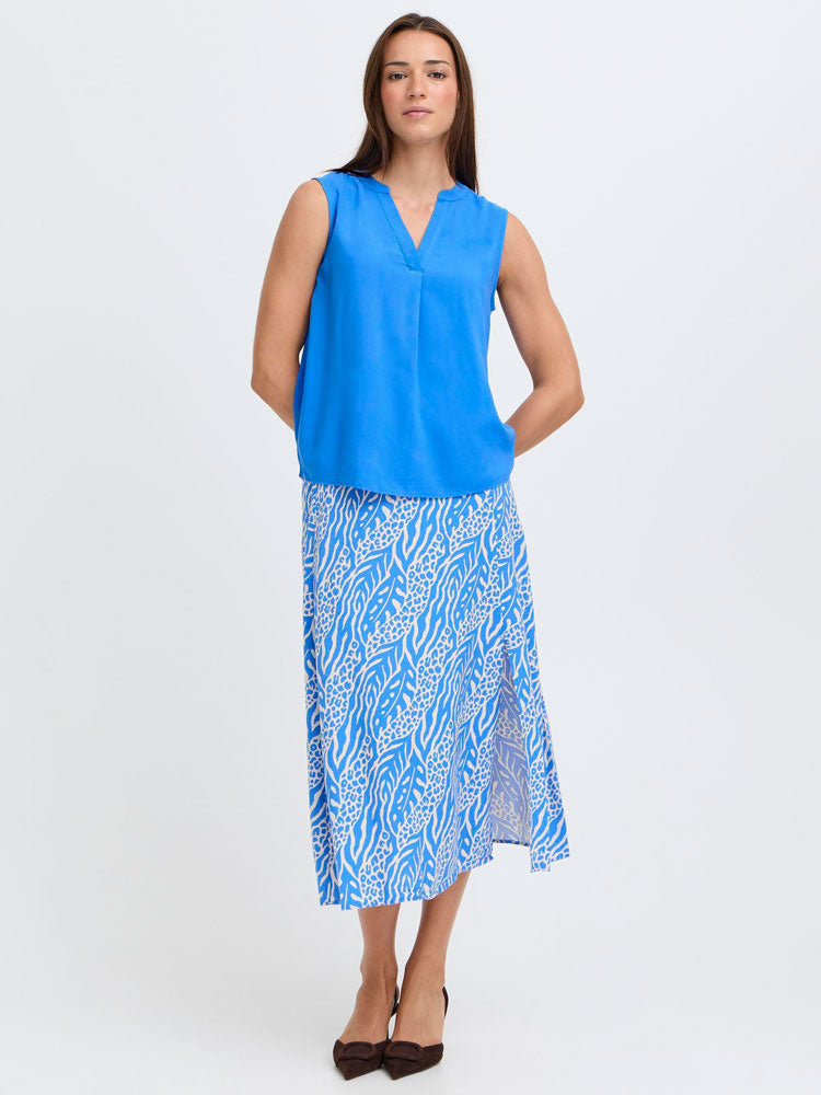 B Young ByMmjoella Short Sleeve Top Nebulas Blue