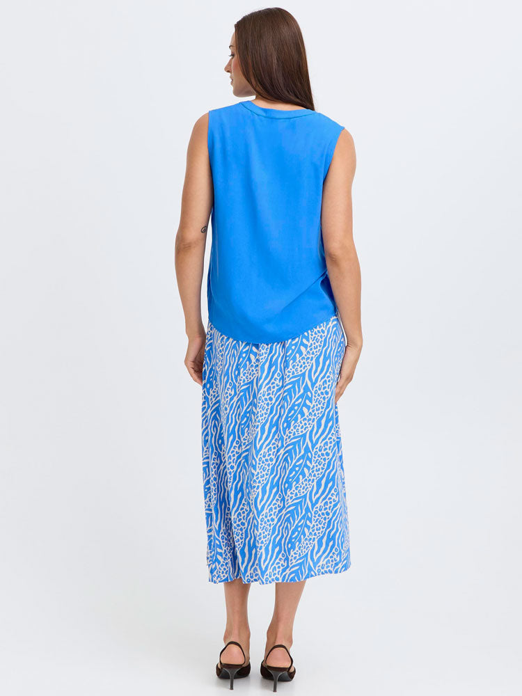 B Young ByMmjoella Short Sleeve Top Nebulas Blue