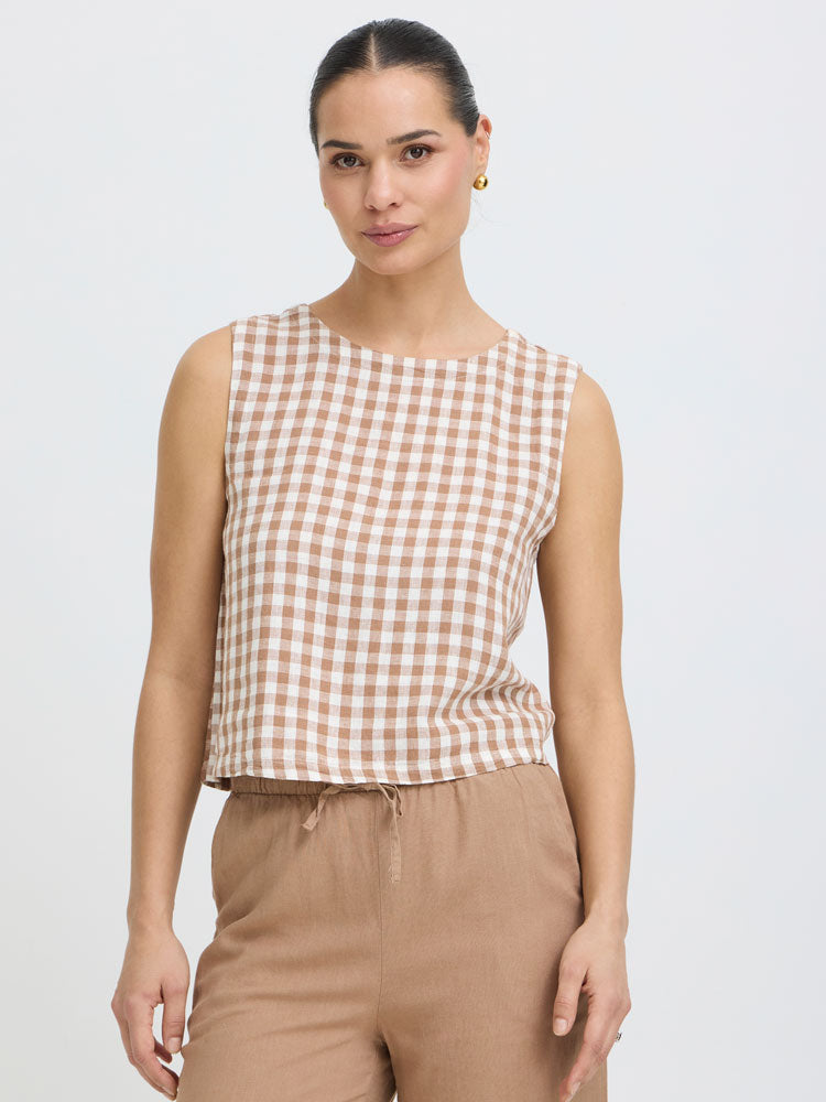 B Young ByFalakka Oneck Top Woodsmoke