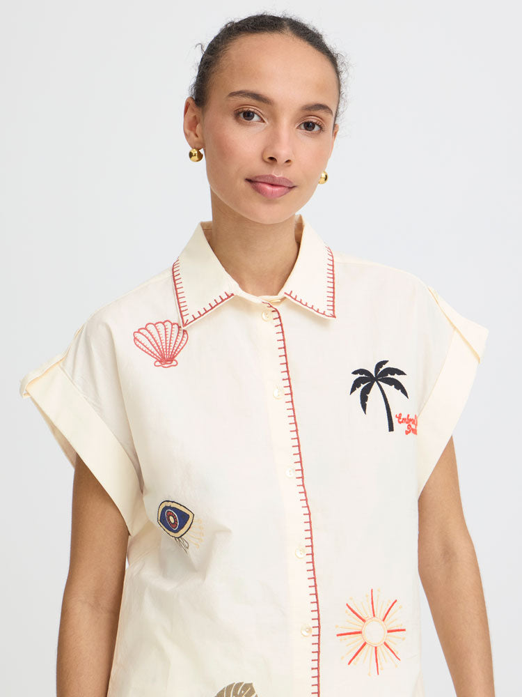 B Young ByJessel EMB Shirt