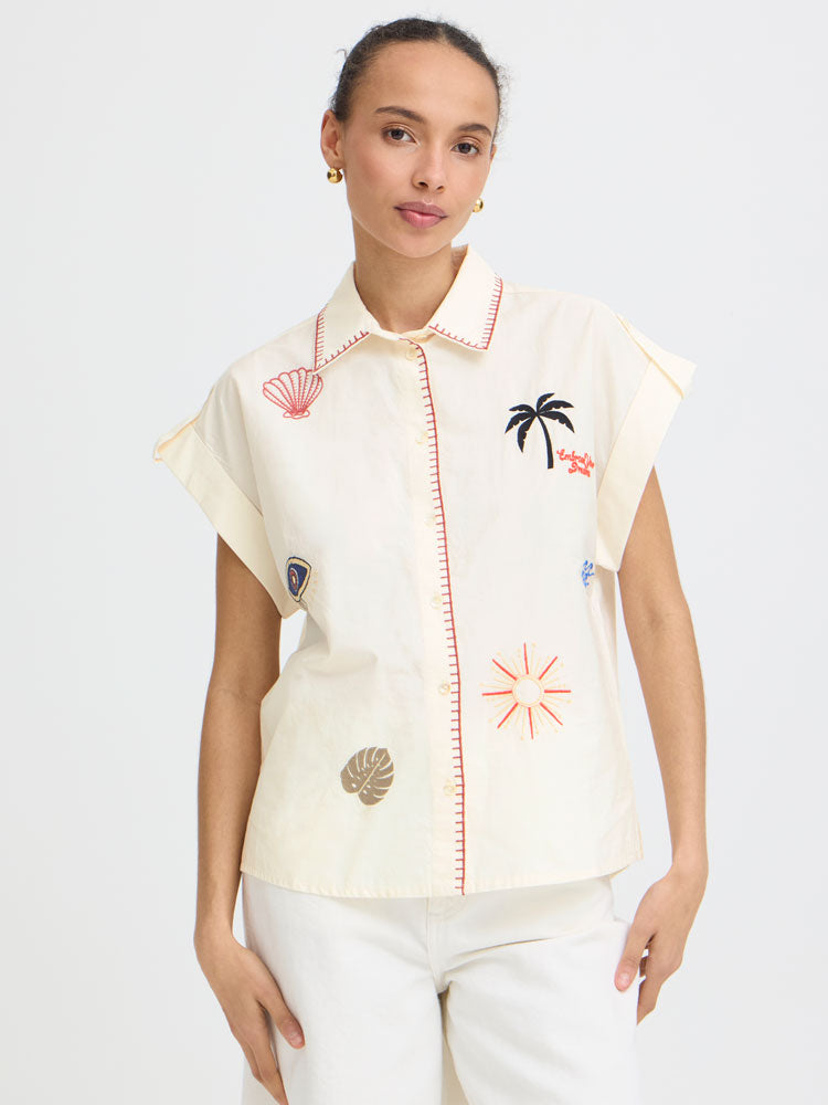 B Young ByJessel EMB Shirt