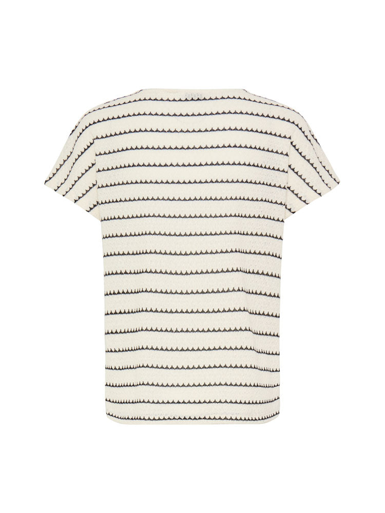 B Young BySiv Boat Neck Tee Cream