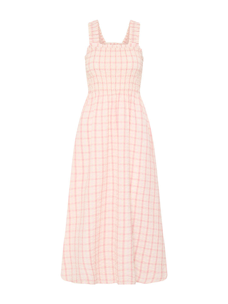 B Young ByGenya Dress Pink Check
