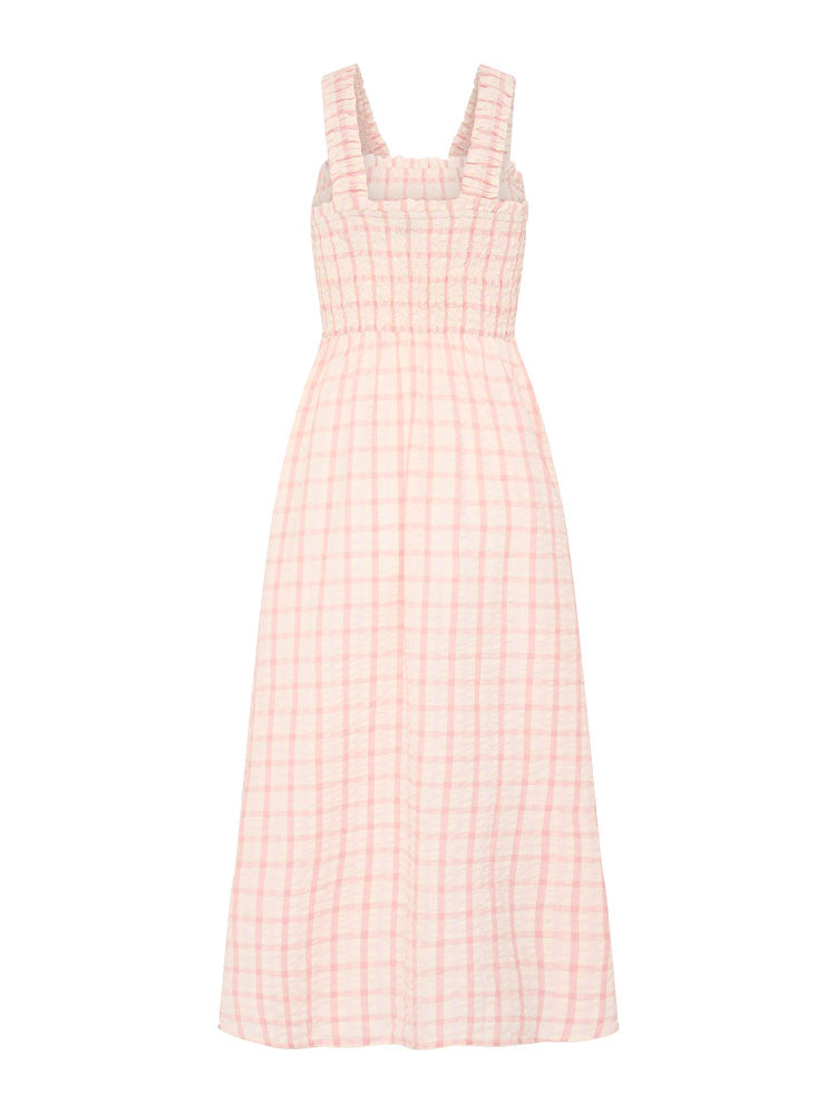 B Young ByGenya Dress Pink Check