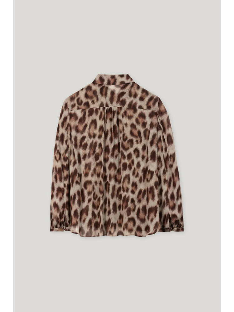 Luisa Cerano Animal Print Blouse Brown