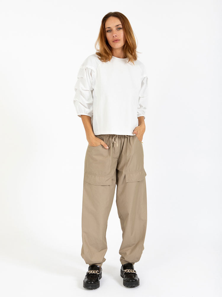 Coster Copenhagen Blouse with Puffy Sleeves Off White