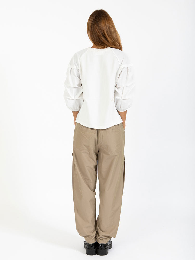 Coster Copenhagen Blouse with Puffy Sleeves Off White