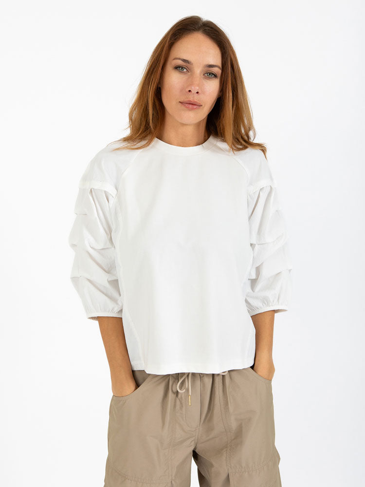 Coster Copenhagen Blouse with Puffy Sleeves Off White