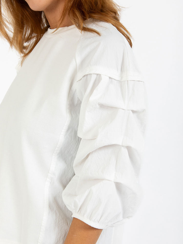 Coster Copenhagen Blouse with Puffy Sleeves Off White