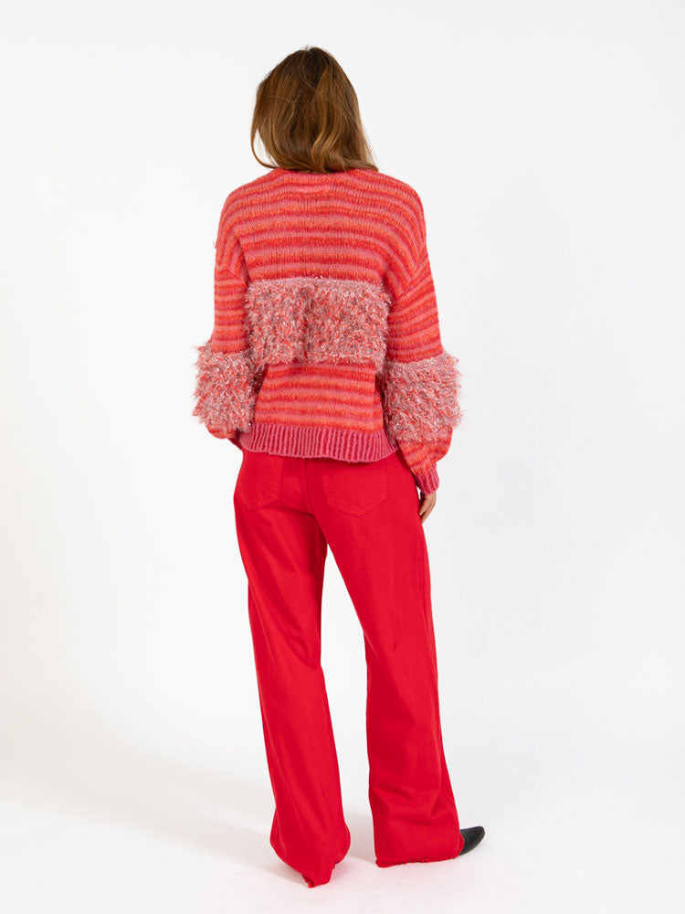 Coster Copenhagen Textured Knit Cardigan Red