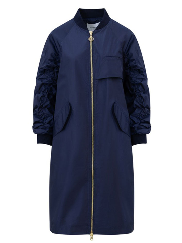 Coster Copenhagen Bomber Coat Deep Navy Blue