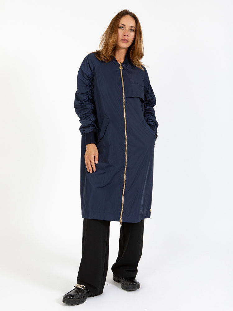 Coster Copenhagen Bomber Coat Deep Navy Blue