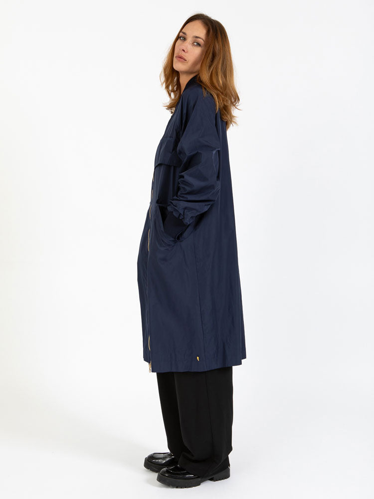 Coster Copenhagen Bomber Coat Deep Navy Blue