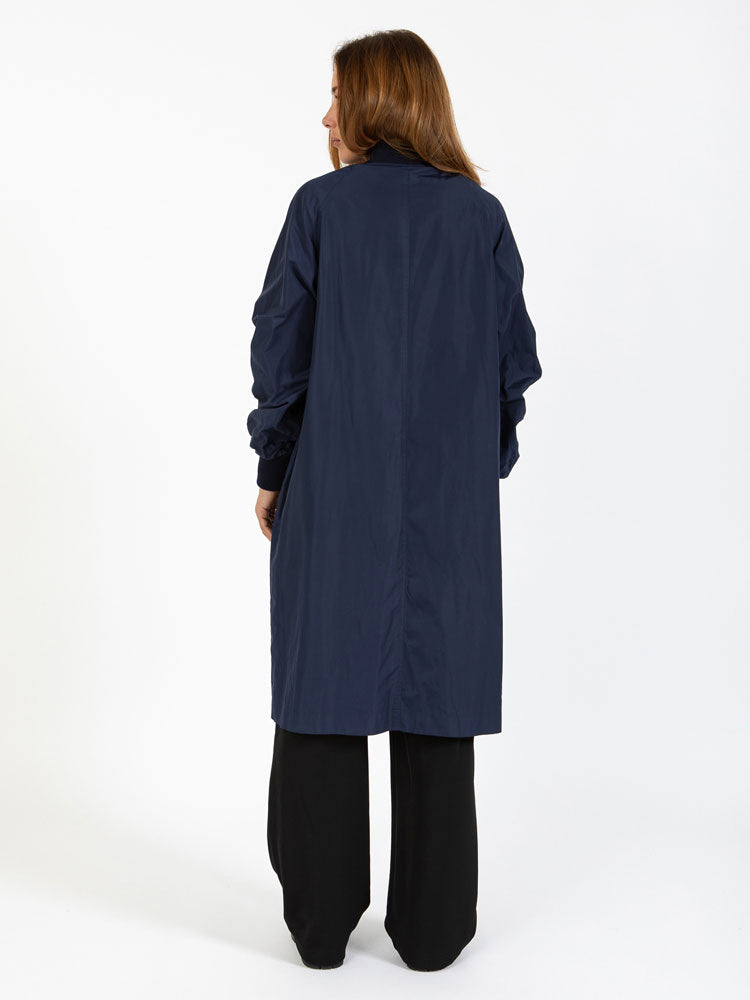 Coster Copenhagen Bomber Coat Deep Navy Blue