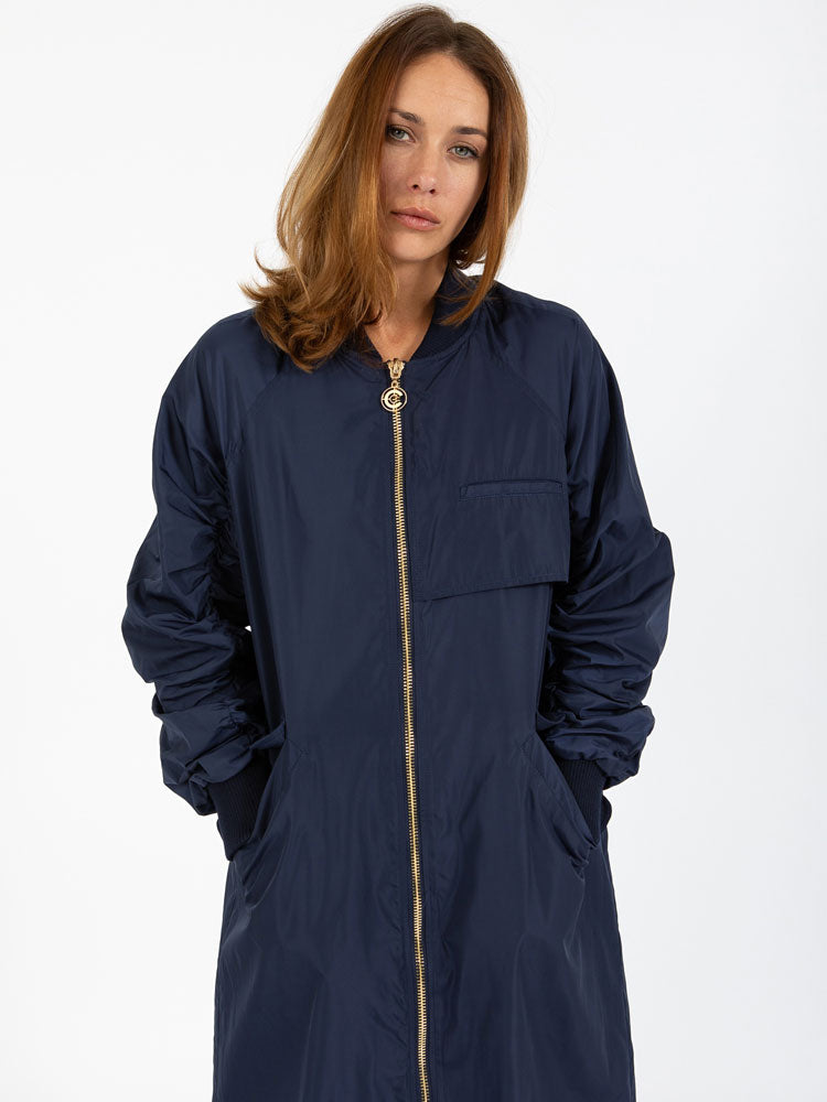 Coster Copenhagen Bomber Coat Deep Navy Blue