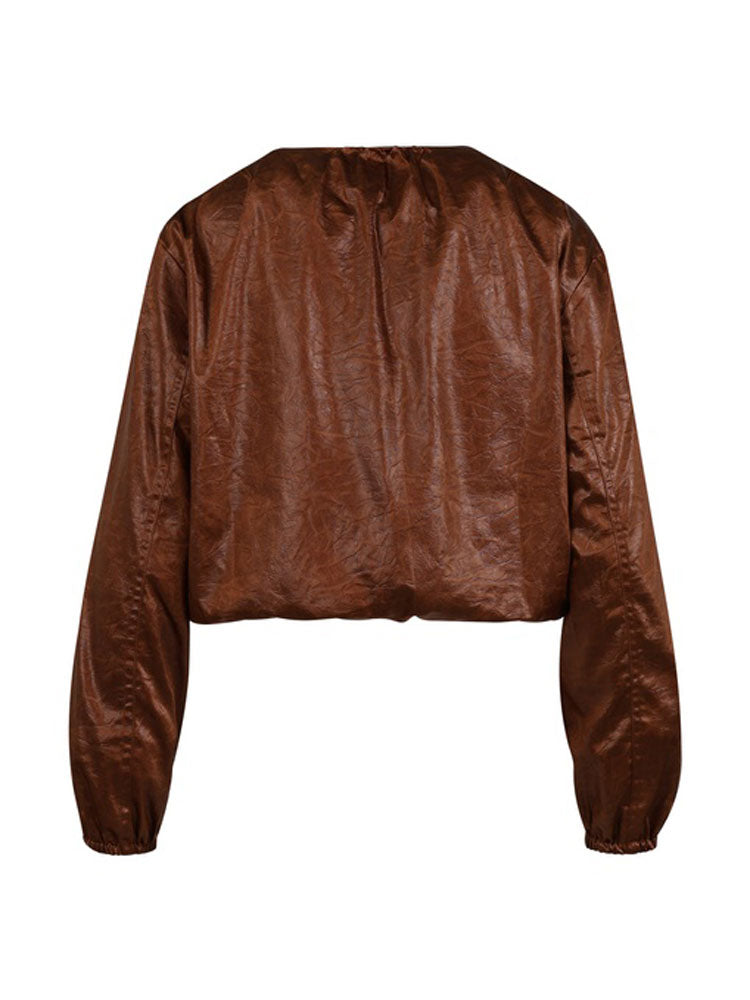 Coster Copenhagen Shiny Bomber Cognac Brown