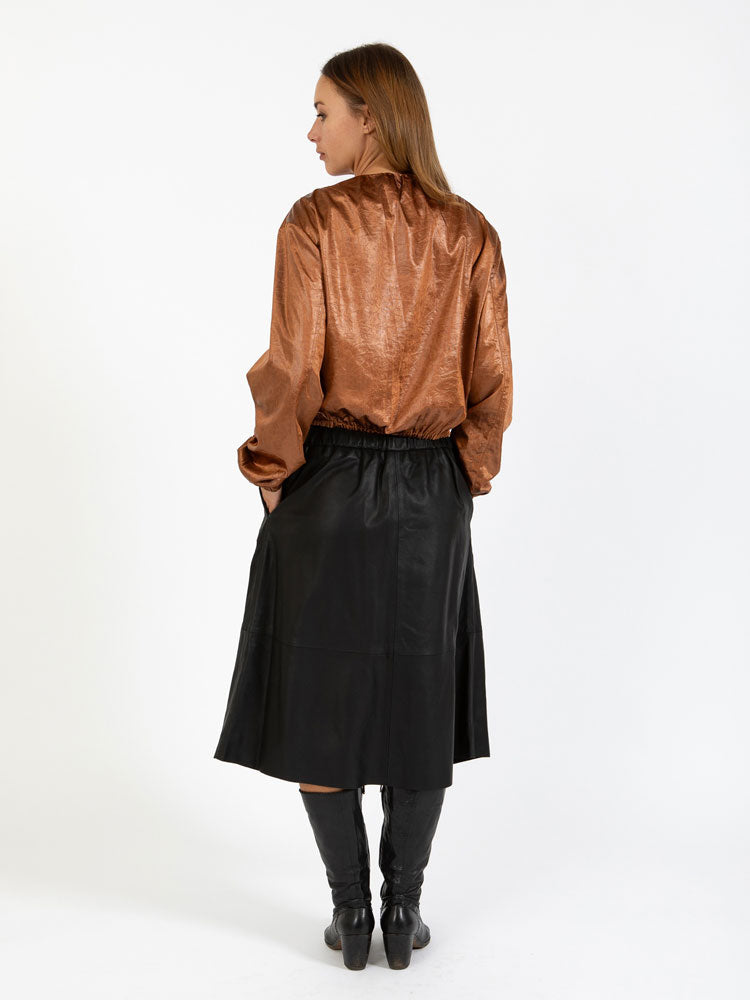 Coster Copenhagen Shiny Bomber Cognac Brown