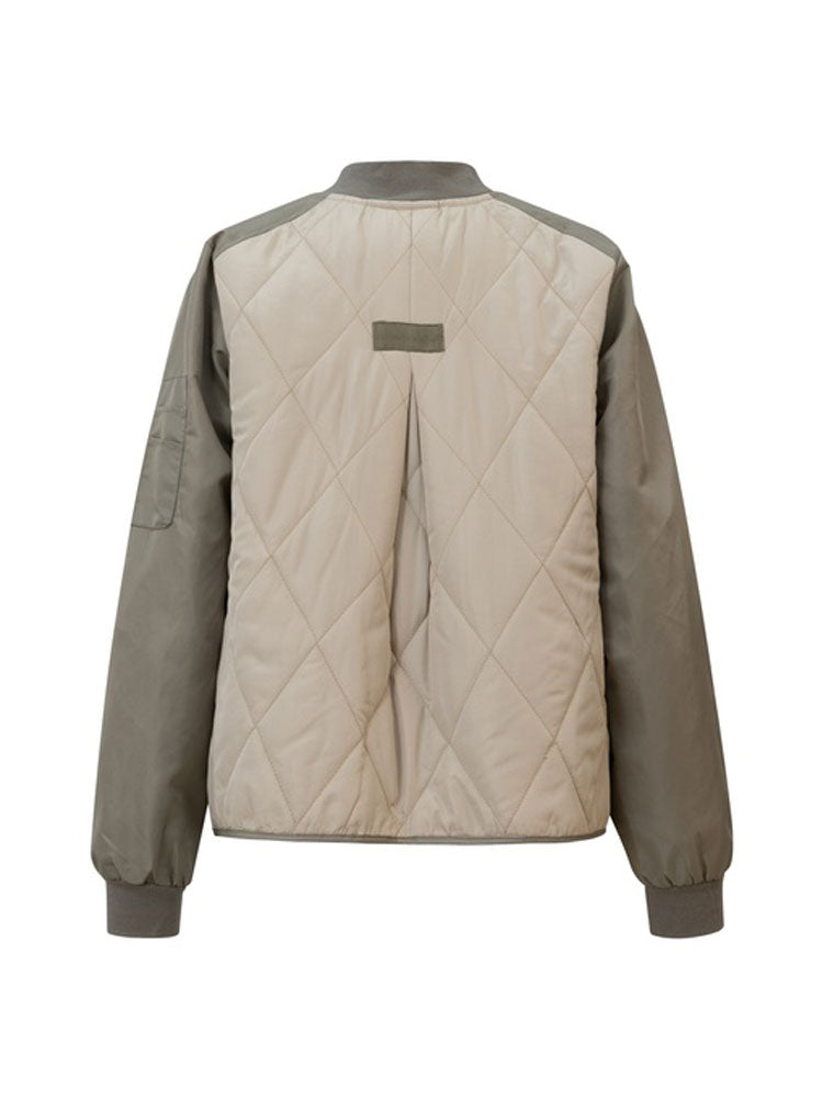 Coster Copenhagen Quilted Bomber Jacket Army Mix