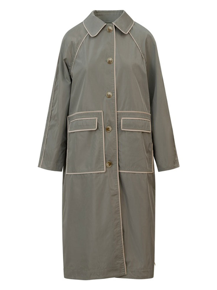 Coster Copenhagen Trench Coat Mud Army