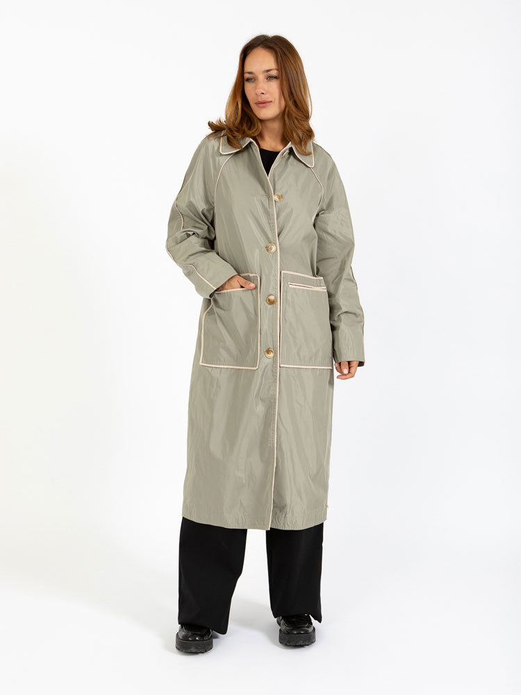 Coster Copenhagen Trench Coat Mud Army