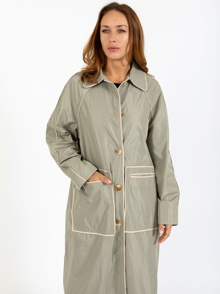 Coster Copenhagen Trench Coat Mud Army