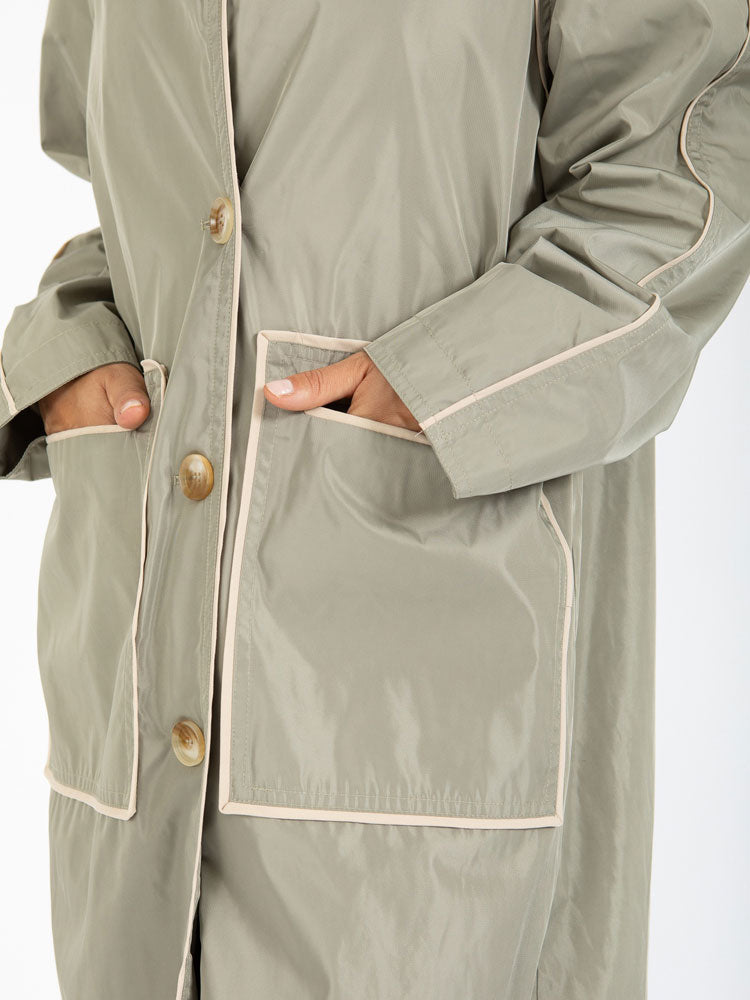 Coster Copenhagen Trench Coat Mud Army