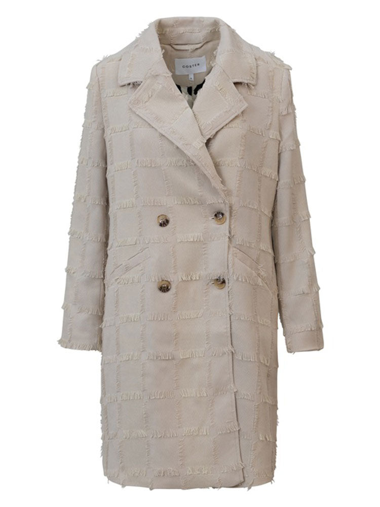 Coster Copenhagen Textured Long Coat Creme