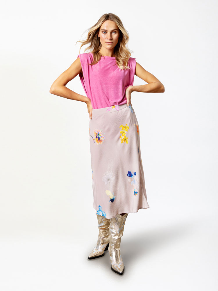 Coster Copenhagen Top in Lurex Jersey Pink