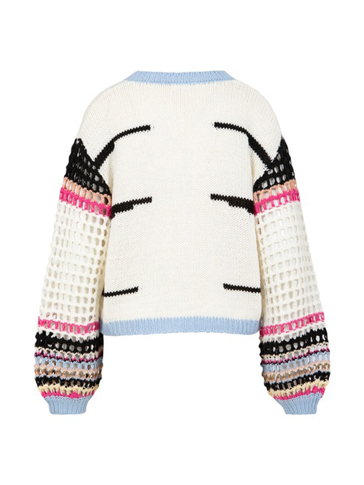 Coster Copenhagen Jumper with Crochet Sleeves Mix