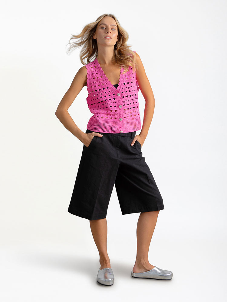Coster Copenhagen Pointelle Knit Vest Pink