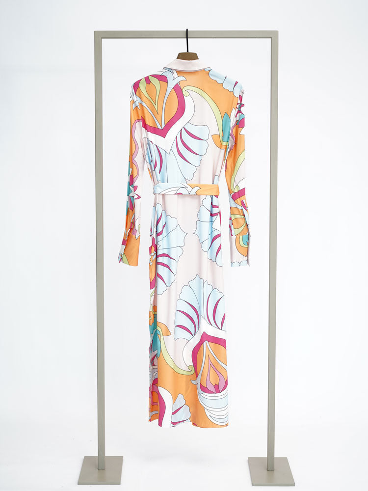 Herzens Silk Shirt Dress Breeze Icy Pink Multi