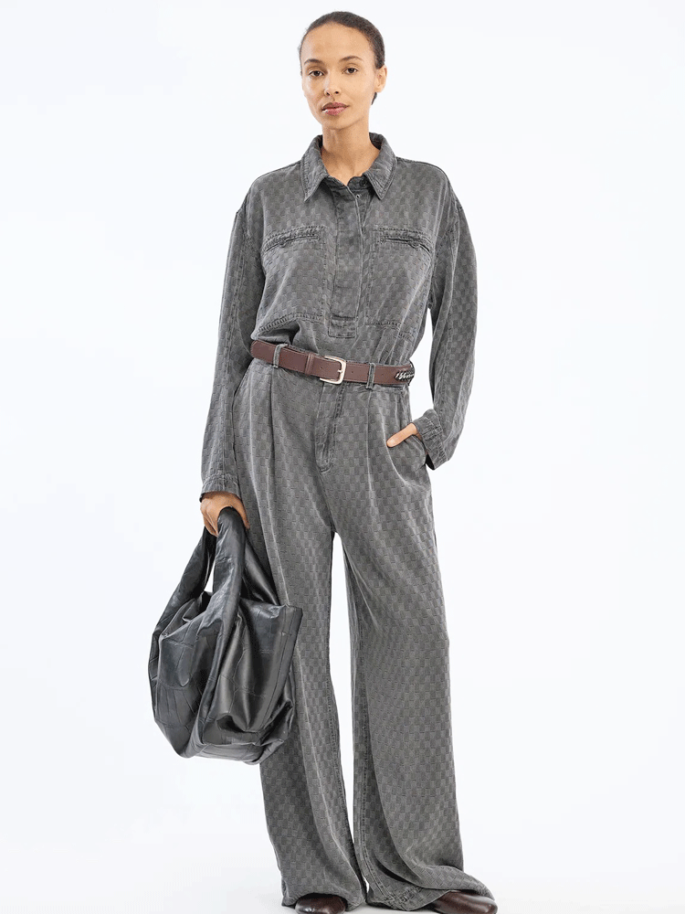 Munthe Ruxa Denim Top Charcoal