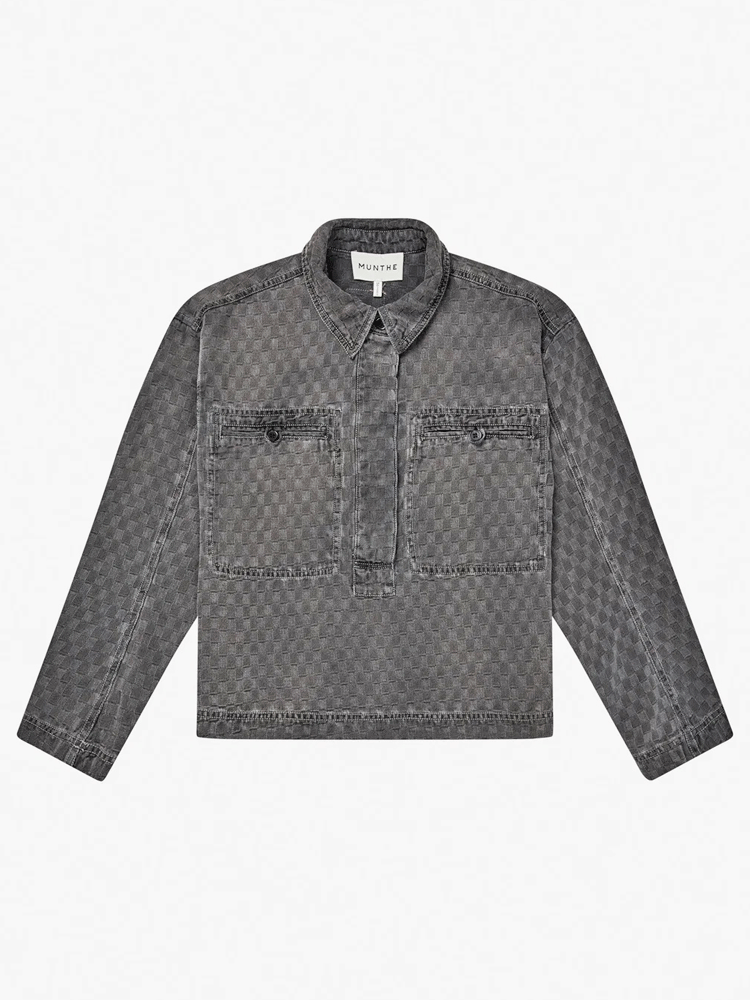 Munthe Ruxa Denim Top Charcoal