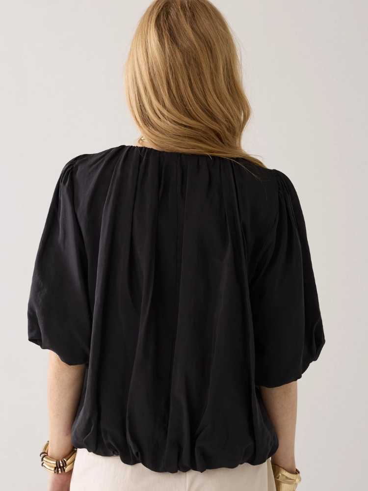Summum Balloon Sleeve Top Black