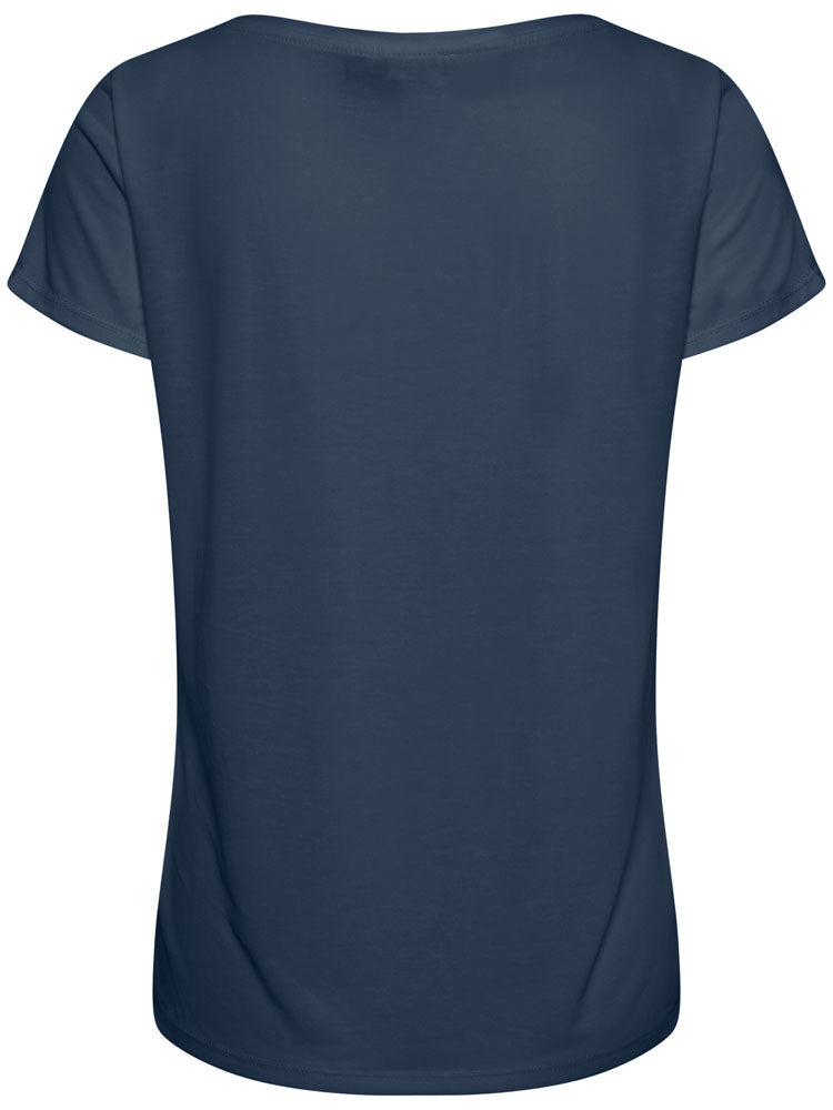 Soaked in Luxury SLColumbine T-Shirt Navy