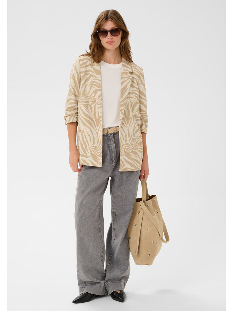 Soaked SLShirley Printed Blazer White Pepper