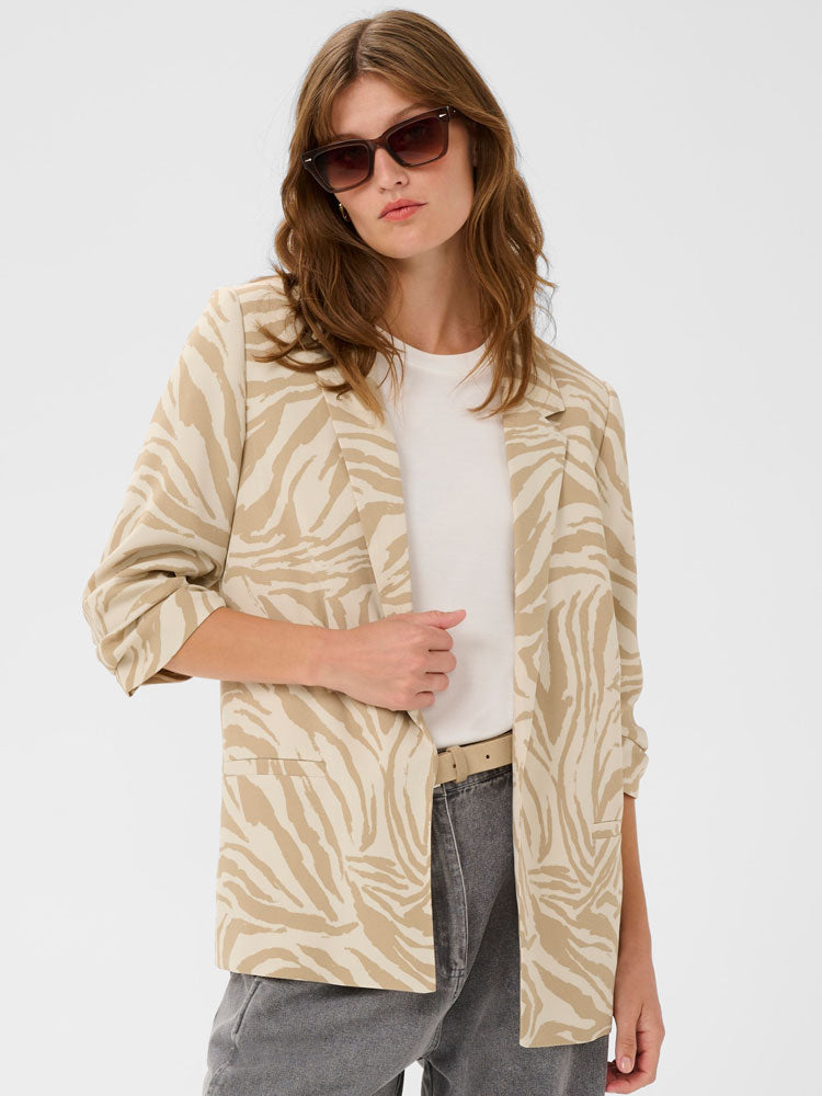 Soaked SLShirley Printed Blazer White Pepper