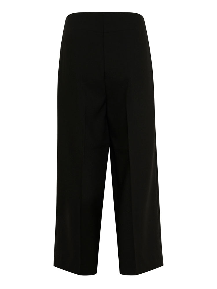 Soaked in Luxury SLCorinne Wide Cropped Trousers Black