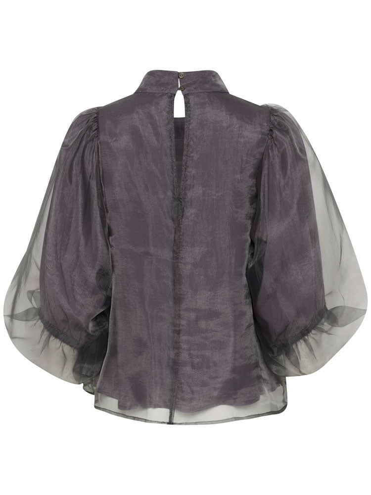 Soaked in Luxury SLChaya Blouse Dark Gull Grey