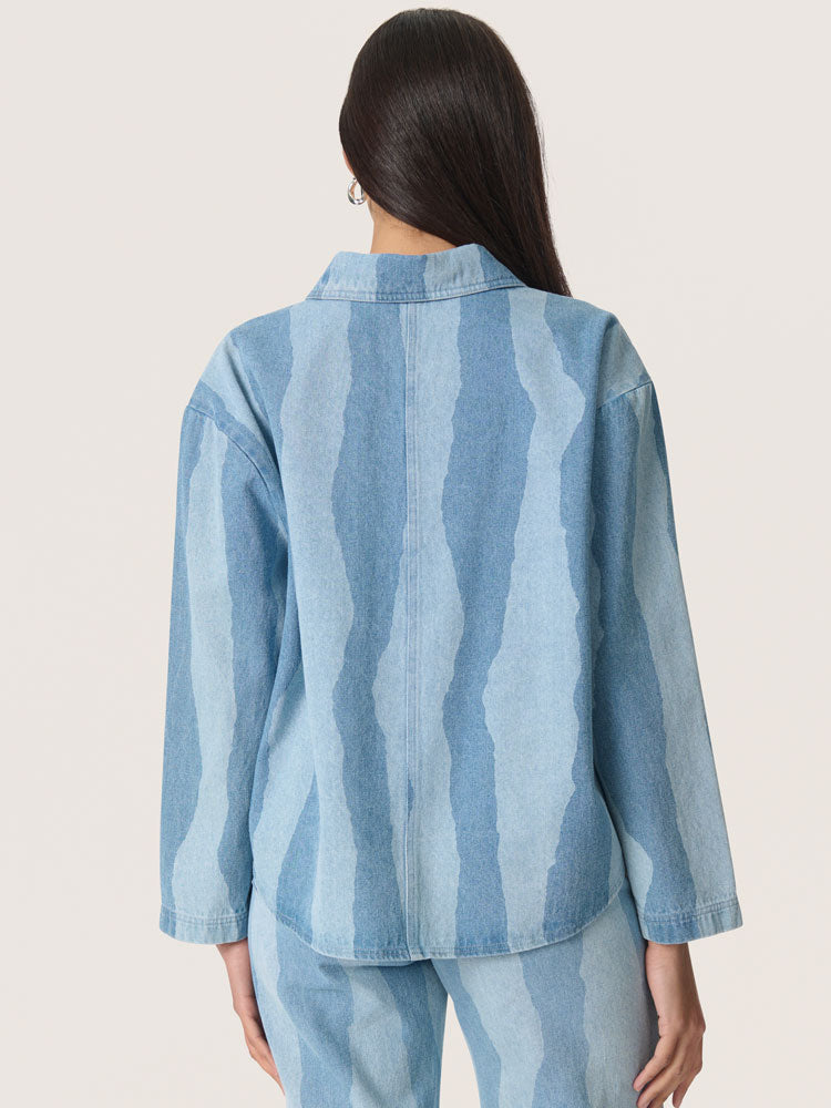 Soaked in Luxury SLMaisa Blouse Blue Stripes