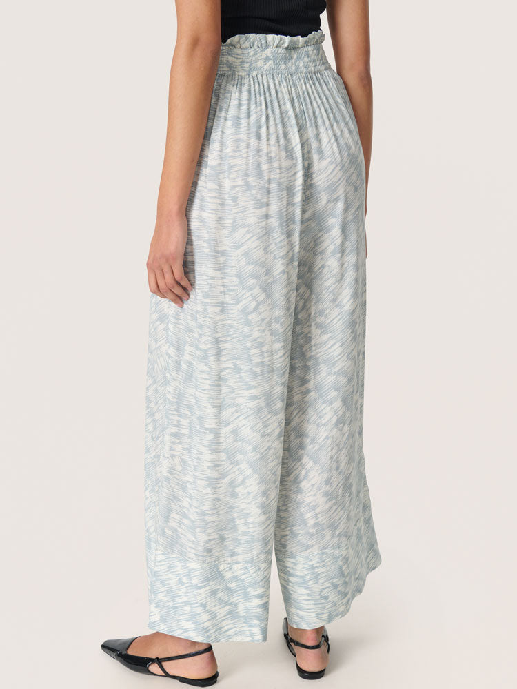 Soaked in Luxury SLArjana Zaya Trousers Silver Blue Stroke