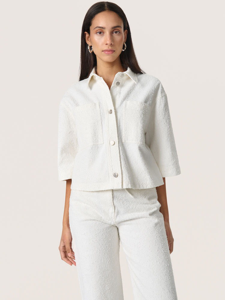 Soaked in Luxury SLVelma Overshirt Broken White