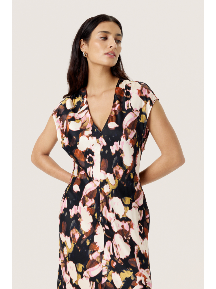 Soaked in Luxury SLCinna Liva Dress Chocolate