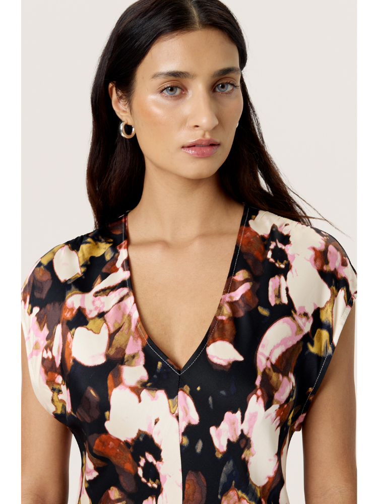 Soaked in Luxury SLCinna Liva Dress Chocolate