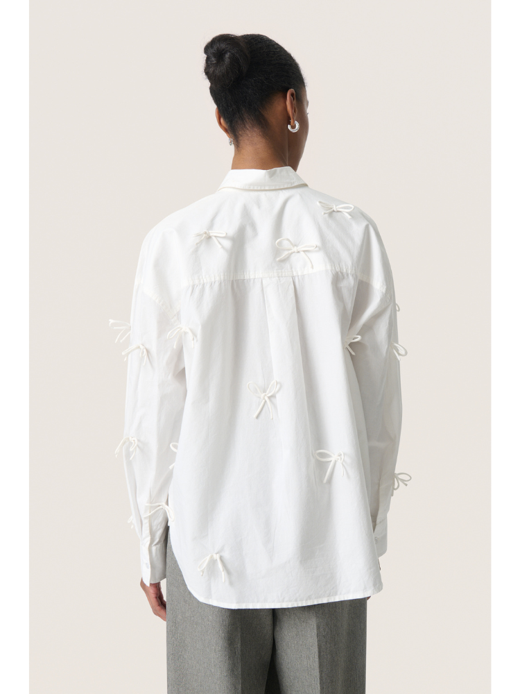 Soaked in Luxury SLJoa Bow Shirt White