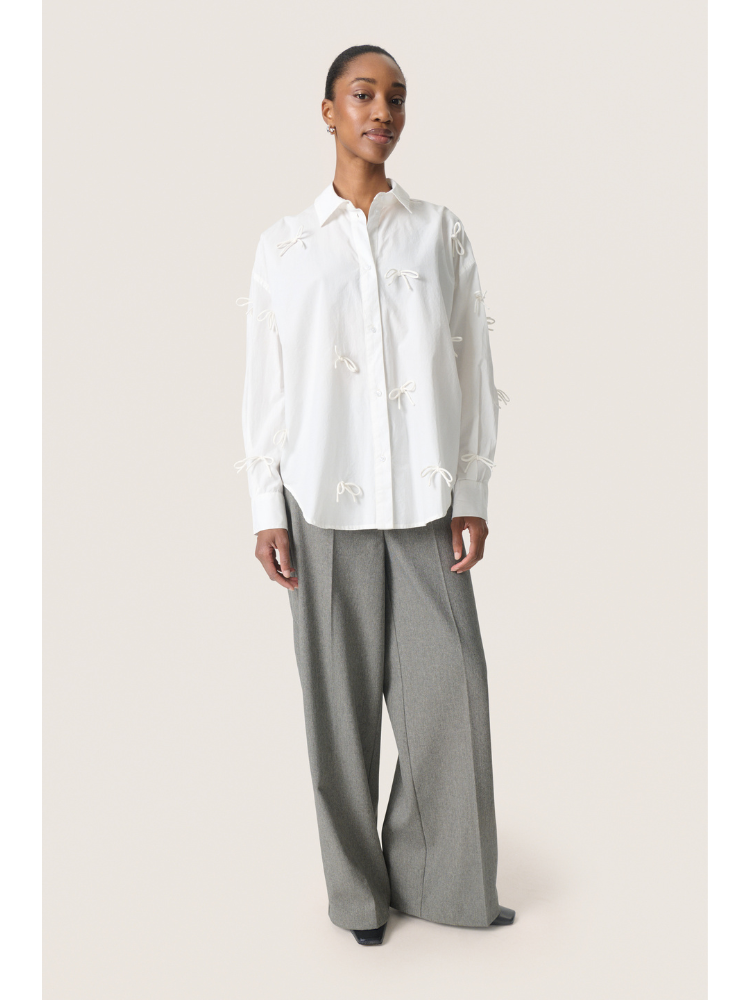 Soaked in Luxury SLJoa Bow Shirt White