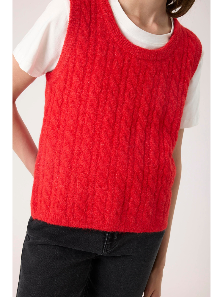 Soaked in Luxury SLVespera Vest Red
